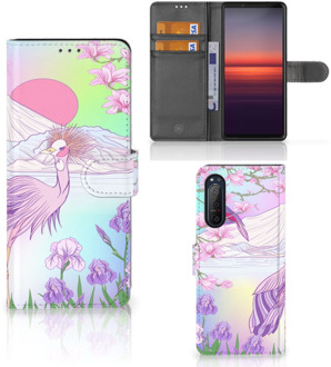 B2Ctelecom Wallet Bookcase Sony Xperia 5II Telefoonhoesje Vogel