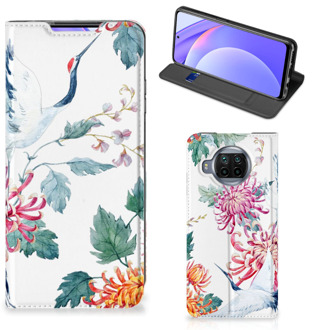 B2Ctelecom Wallet Bookcase Xiaomi Mi 10T Lite Telefoonhoesje Bird Flowers