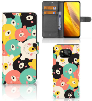 B2Ctelecom Wallet Bookcase Xiaomi Poco X3 Telefoonhoesje Bears