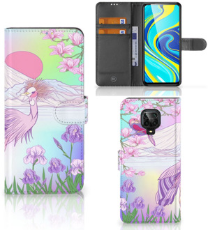 B2Ctelecom Wallet Bookcase Xiaomi Redmi Note 9 Pro | Note 9S Telefoonhoesje Vogel