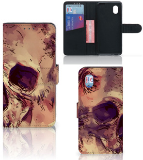 B2Ctelecom Wallet Case Alcatel 1B (2020) Smartphone Hoesje Skullhead