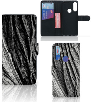 B2Ctelecom Wallet Case Alcatel 1S 2020 Smartphone Hoesje Valentijn Cadeautje Man Boomschors