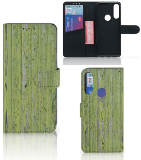 B2Ctelecom Wallet Case Alcatel 1S 2020 Telefoon Hoesje Green Wood