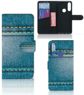 B2Ctelecom Wallet Case Alcatel 1S 2020 Telefoon Hoesje Jeans