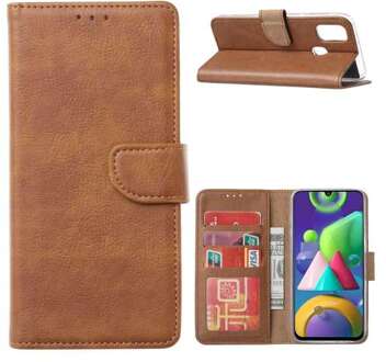 B2Ctelecom Wallet Case Galaxy M31 Bruin met Pasjeshouder