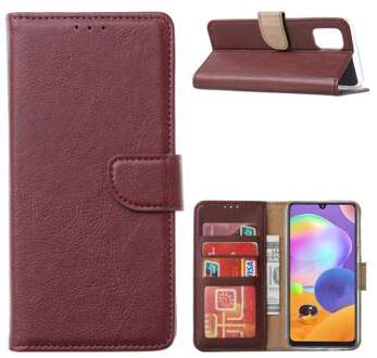 B2Ctelecom Wallet Case Galaxy Note20 Ultra Wijnrood met Standaard