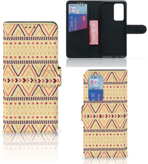 B2Ctelecom Wallet Case Huawei P40 Pro GSM Hoesje Aztec Yellow