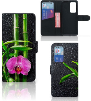 B2Ctelecom Wallet Case Huawei P40 Pro Hoesje Orchidee