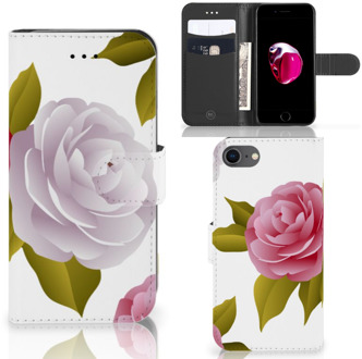 B2Ctelecom Wallet Case iPhone 7/8 en iPhone SE 2020 Hoesje Roses