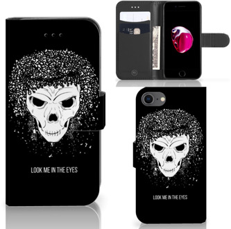 B2Ctelecom Wallet Case iPhone 7/8 en iPhone SE 2020 Hoesje Skull Hair