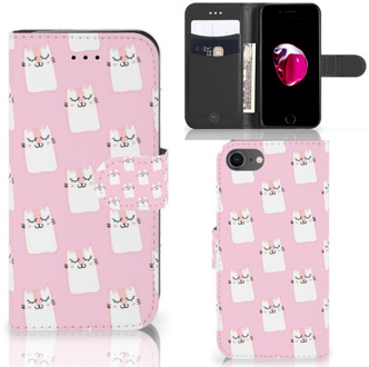 B2Ctelecom Wallet Case iPhone 7/8 en iPhone SE 2020 Hoesje Sleeping Cats