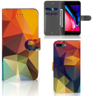 B2Ctelecom Wallet Case iPhone 8 Plus | 7 Plus Polygon Color