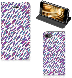 B2Ctelecom Wallet Case iPhone SE (2020) | 7/8 Hoesje Feathers Color