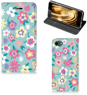 B2Ctelecom Wallet Case iPhone SE (2020) | 7/8 Hoesje Flower Power