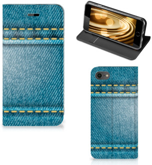 B2Ctelecom Wallet Case iPhone SE (2020) | 7/8 Hoesje Jeans