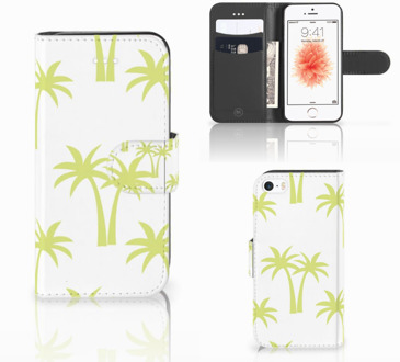 B2Ctelecom Wallet Case iPhone SE  Palmtrees