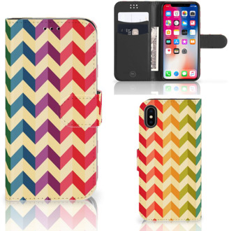 B2Ctelecom Wallet Case iPhone X | Xs Zigzag Color