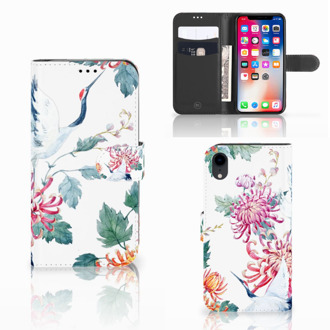 B2Ctelecom Wallet Case iPhone XRBird Flowers