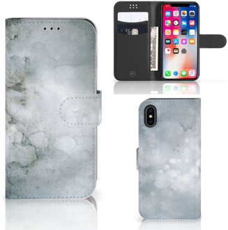 B2Ctelecom Wallet Case iPhone Xs | X Painting Grey