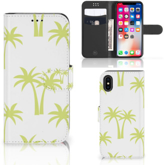 B2Ctelecom Wallet Case iPhone Xs | X Palmtrees