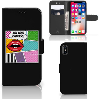 B2Ctelecom Wallet Case iPhone Xs | X Popart Princess