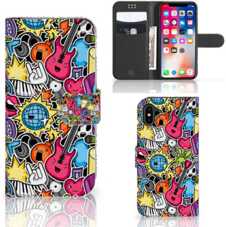 B2Ctelecom Wallet Case iPhone Xs | X Punk Rock