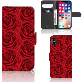 B2Ctelecom Wallet Case iPhone Xs | X Red Roses