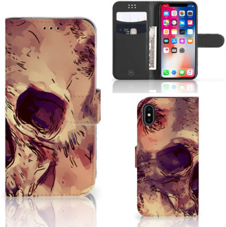 B2Ctelecom Wallet Case iPhone Xs | X Skullhead