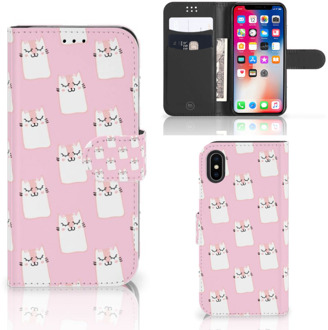 B2Ctelecom Wallet Case iPhone Xs | X Sleeping Cats