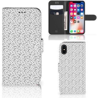 B2Ctelecom Wallet Case iPhone Xs | X Stripes Dots