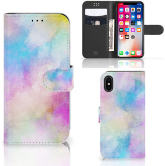 B2Ctelecom Wallet Case iPhone Xs | X Watercolor Light