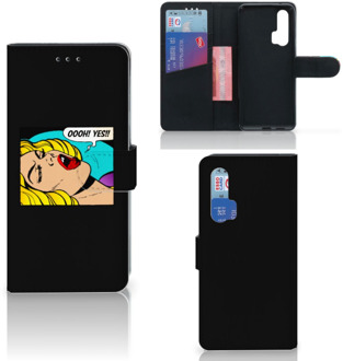 B2Ctelecom Wallet Case met Pasjes Honor 20 Pro Popart Oh Yes