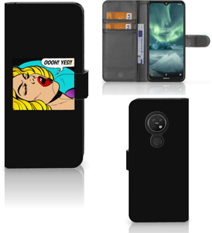 B2Ctelecom Wallet Case met Pasjes Nokia 7.2 | Nokia 6.2 Popart Oh Yes