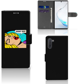 B2Ctelecom Wallet Case met Pasjes Samsung Galaxy Note 10 Popart Oh Yes