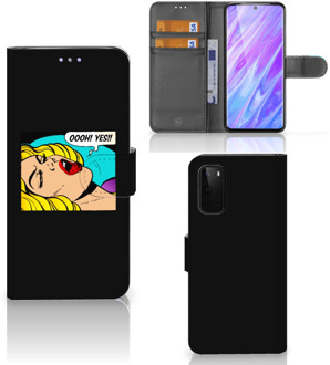 B2Ctelecom Wallet Case met Pasjes Samsung Galaxy S20 Popart Oh Yes