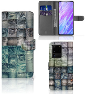 B2Ctelecom Wallet Case met Pasjes Samsung Galaxy S20 Ultra Spijkerbroeken