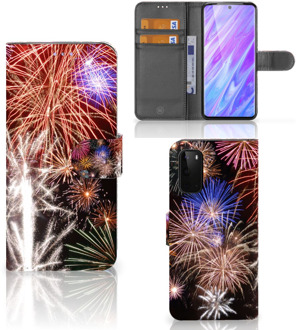 B2Ctelecom Wallet Case met Pasjes Samsung Galaxy S20 Vuurwerk