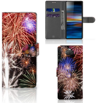 B2Ctelecom Wallet Case met Pasjes Sony Xperia 10 Vuurwerk