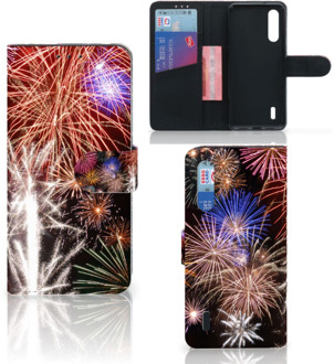 B2Ctelecom Wallet Case met Pasjes Xiaomi Mi 9 Lite Vuurwerk