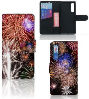 B2Ctelecom Wallet Case met Pasjes Xiaomi Mi 9 SE Vuurwerk