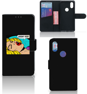 B2Ctelecom Wallet Case met Pasjes Xiaomi Mi Mix 2s Popart Oh Yes