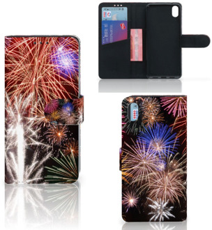 B2Ctelecom Wallet Case met Pasjes Xiaomi Redmi 7A Vuurwerk