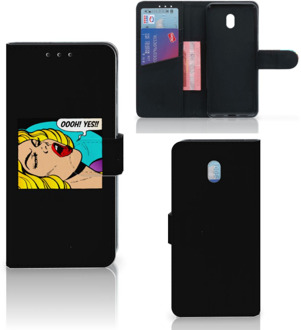 B2Ctelecom Wallet Case met Pasjes Xiaomi Redmi 8A Popart Oh Yes