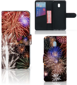 B2Ctelecom Wallet Case met Pasjes Xiaomi Redmi 8A Vuurwerk