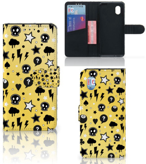 B2Ctelecom Wallet Case met Pasjeshouder Alcatel 1B (2020) Hoesje Punk Yellow