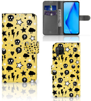 B2Ctelecom Wallet Case met Pasjeshouder Huawei P40 Lite Hoesje Punk Yellow