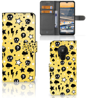 B2Ctelecom Wallet Case met Pasjeshouder Nokia 5.3 Hoesje Punk Yellow