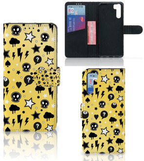 B2Ctelecom Wallet Case met Pasjeshouder OPPO A91 | Reno3 Hoesje Punk Yellow