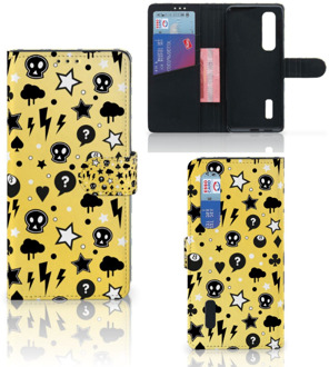 B2Ctelecom Wallet Case met Pasjeshouder OPPO Find X2 Pro Hoesje Punk Yellow