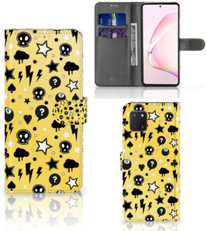 B2Ctelecom Wallet Case met Pasjeshouder Samsung Note 10 Lite Hoesje Punk Yellow